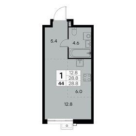 Квартира 28,8 м², 1-комнатная - изображение 1