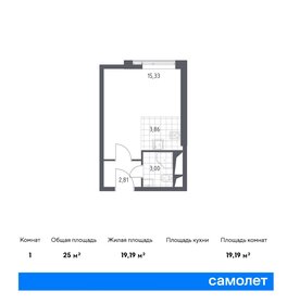 Квартира 25 м², студия - изображение 1