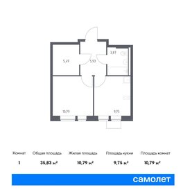 35,1 м², 1-комнатная квартира 6 563 700 ₽ - изображение 32