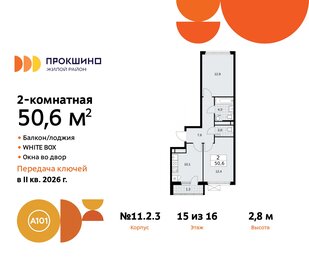 50,6 м², 2-комнатная квартира 15 838 620 ₽ - изображение 8