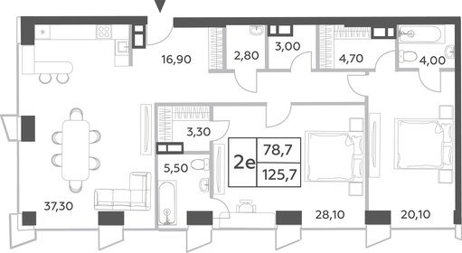 54 м², 2-комнатная квартира 5 900 000 ₽ - изображение 21