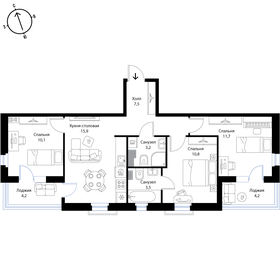 Квартира 66,9 м², 4-комнатная - изображение 1