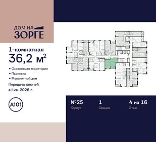 36,1 м², 1-комнатная квартира 22 447 944 ₽ - изображение 16