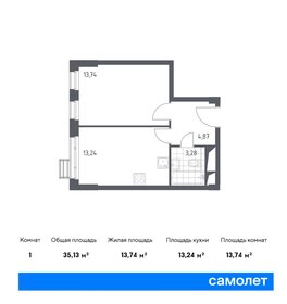 35,5 м², 1-комнатные апартаменты 9 085 184 ₽ - изображение 69