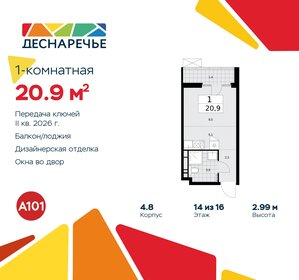 Квартира 20,9 м², студия - изображение 1