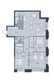 Квартира 93,7 м², 4-комнатная - изображение 1