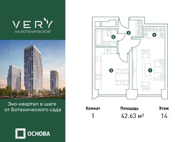 Квартира 42,6 м², 1-комнатная - изображение 1