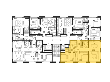 68 м², 3-комнатная квартира 37 000 000 ₽ - изображение 66