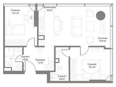 65 м², 2-комнатная квартира 44 816 136 ₽ - изображение 104