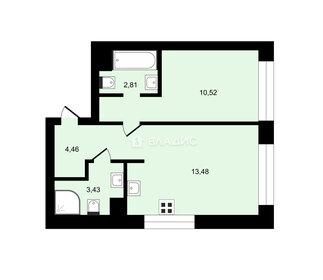 Квартира 35 м², 1-комнатные - изображение 1