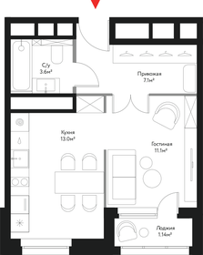 38 м², 2-комнатная квартира 10 450 000 ₽ - изображение 148