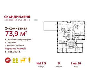 75 м², 2-комнатная квартира 18 000 000 ₽ - изображение 103