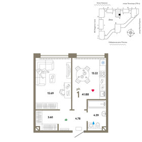 Квартира 41,9 м², 1-комнатная - изображение 1