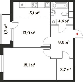 53,6 м², 2-комнатная квартира 12 976 627 ₽ - изображение 81