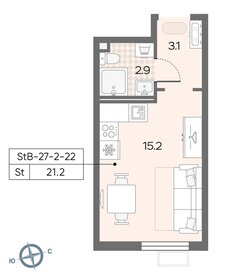 23,3 м², квартира-студия 8 400 000 ₽ - изображение 33
