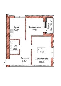 Квартира 52,2 м², 2-комнатная - изображение 1