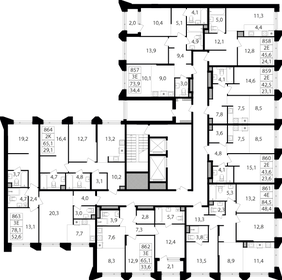 73,3 м², 2-комнатные апартаменты 32 053 600 ₽ - изображение 148