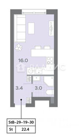 Квартира 22,4 м², студия - изображение 2