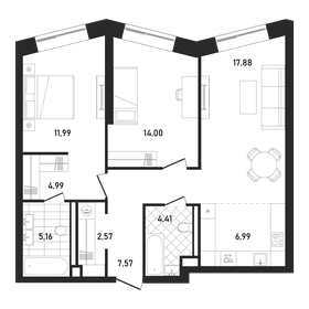 74,6 м², 2-комнатная квартира 56 427 440 ₽ - изображение 12