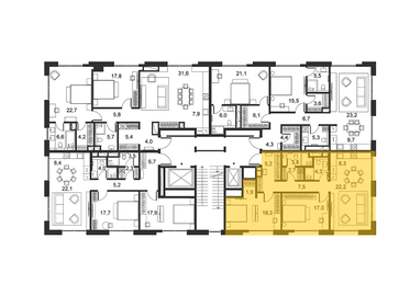 53 м², 2-комнатная квартира 7 300 000 ₽ - изображение 59