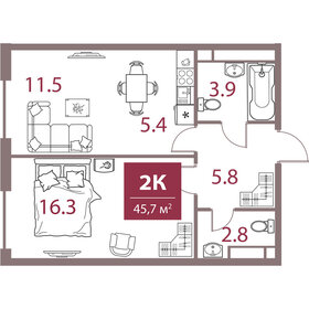 53,1 м², 2-комнатная квартира 20 000 000 ₽ - изображение 155