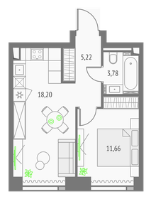 36 м², 1-комнатные апартаменты 18 500 000 ₽ - изображение 140