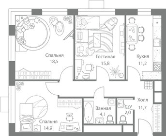 82 м², 3-комнатная квартира 19 599 000 ₽ - изображение 106