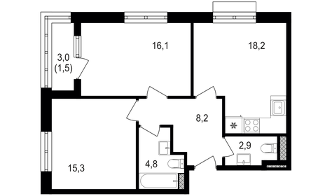 71,4 м², 4-комнатные апартаменты 23 900 000 ₽ - изображение 158