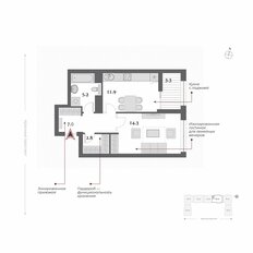 Квартира 42,7 м², 1-комнатная - изображение 3