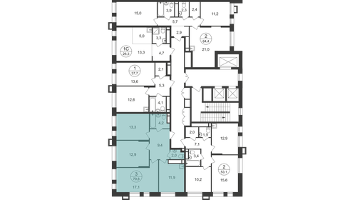 73,4 м², 3-комнатная квартира 17 061 748 ₽ - изображение 86