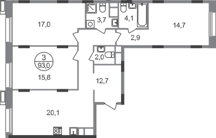 79,4 м², 3-комнатная квартира 23 600 000 ₽ - изображение 105