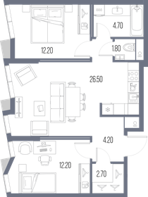 64,2 м², 2-комнатная квартира 28 215 900 ₽ - изображение 59