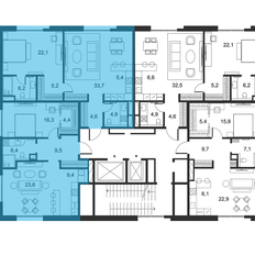 Квартира 157,4 м², 3-комнатные - изображение 2