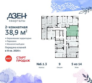 Квартира 38,9 м², 2-комнатная - изображение 2