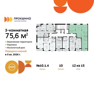 75,7 м², 3-комнатная квартира 20 999 900 ₽ - изображение 95