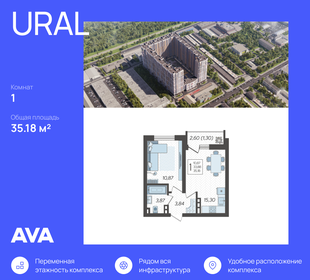 Квартира 35,2 м², 1-комнатная - изображение 1