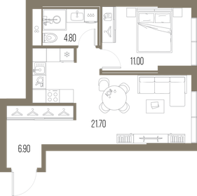 44,4 м², 1-комнатная квартира 19 265 160 ₽ - изображение 61
