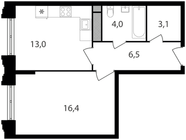 20,1 м², квартира-студия 6 040 540 ₽ - изображение 48