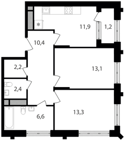 42 м², 3-комнатная квартира 10 700 000 ₽ - изображение 16