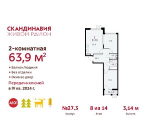 75 м², 2-комнатная квартира 18 000 000 ₽ - изображение 129