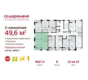 52,7 м², 2-комнатная квартира 15 400 000 ₽ - изображение 104