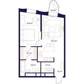 54,5 м², 1-комнатная квартира 25 815 000 ₽ - изображение 16