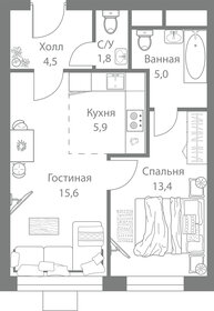 Квартира 46,2 м², 2-комнатная - изображение 1