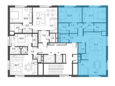 157,6 м², 3-комнатные апартаменты 419 729 984 ₽ - изображение 59