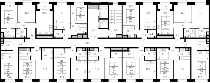 39,6 м², 2-комнатная квартира 18 445 680 ₽ - изображение 25