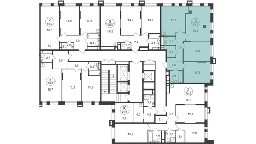 Квартира 85,3 м², 3-комнатная - изображение 2