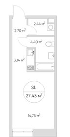 Квартира 27 м², студия - изображение 1