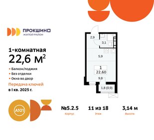 25,8 м², квартира-студия 8 300 000 ₽ - изображение 129