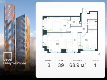 61 м², 3-комнатная квартира 35 358 740 ₽ - изображение 96