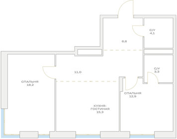 65,1 м², 3-комнатная квартира 12 499 000 ₽ - изображение 129